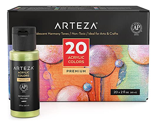 Arteza. Pintura Acrilica Iridiscente, Juego De 20