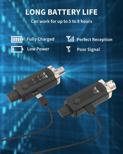 Sistema De Micrófono Inalámbrico Uhf Adaptador De Micrófono