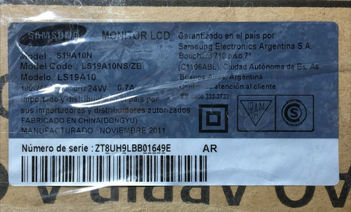Imagem 7 de 7 de Placa Lógica + Fonte + Botão Power Monitor Samsung S19a10n