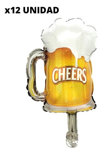 Globo Metalizado Cerveza Cheers 30 Cm - Glovers