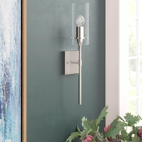 Aplique De Pared De Níquel Cepillado, Juego De 2 Lámparas De
