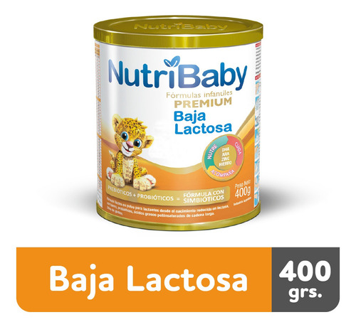 Leche de fórmula en polvo Ethical Pharma NutriBaby Baja Lactosa en lata de 1 de 400g - 0  a 12 meses