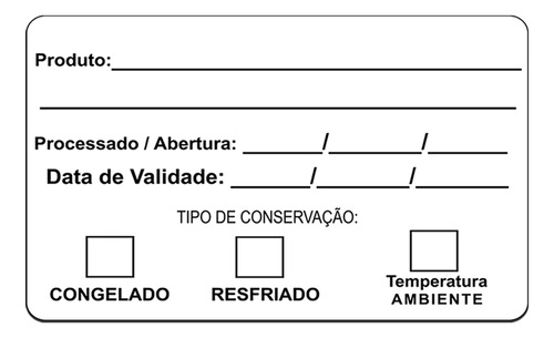 Etiquetas Prova D´agua Alimentos Congelados Freezer  Az