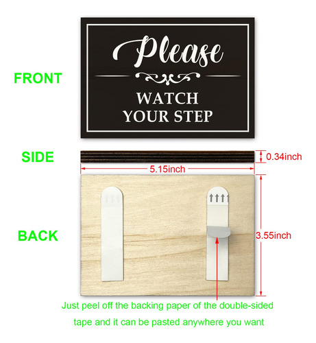 Letrero Pma011 Please Watch Your Step 9 X 13 Cm Mmg