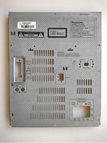 Painel Traseiro Micro System Panasonic Sa-ak200