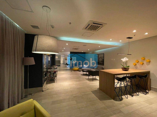 Imagem 6 de 30 de Flat Com 1 Dormitório À Venda, 34 M² Por R$ 530.000,00 - Pompéia - Santos/sp - Fl0044