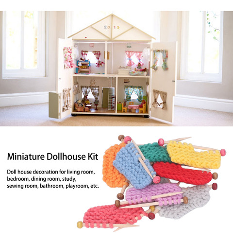Kit De Suéteres Para Tejer Con Hilo De Lana Dollhouse, 9 Pie
