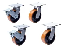 Comprar 4 Rodizio Giratório 8 Pol. Ind 2 C\u002Ffreio + 2 S\u002Ffreio 900 Kg