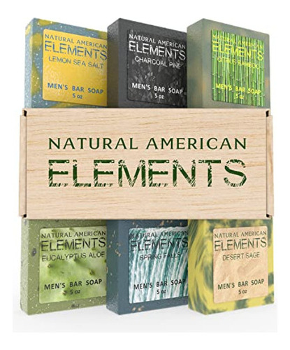 Jabón En Barra Para Hombres Natural American Elements - 100%