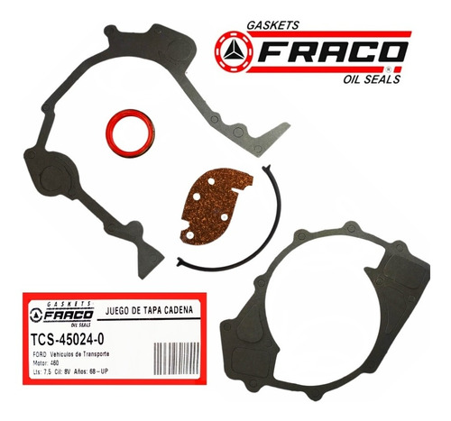 Empacadura Tapa Cadena Ford 460 7.5 Del 68-up Tcs-45024-0