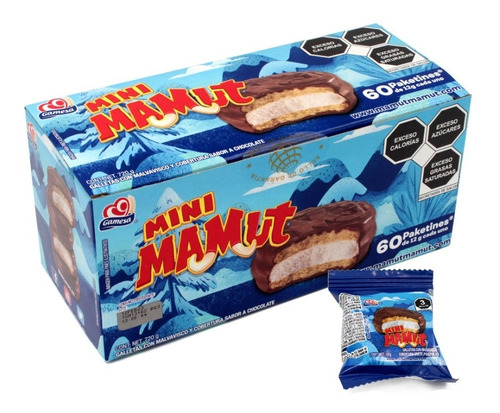 Galletas Mamut Gamesa  60pz Con Malvavisco Chocolate 720 Gr