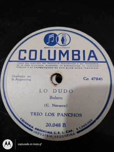 Pasta Trio Los Panchos Columbia Q C97