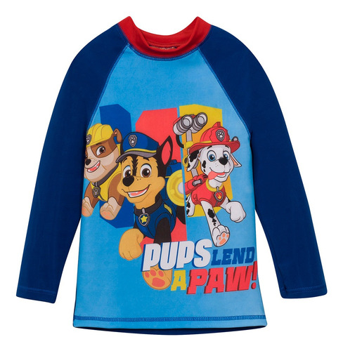 Remera Niños Paw Patrol Uv 50+ Original Proteccion Solar 