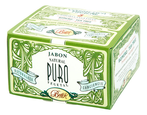 Pack De 3 Jabones Vegetales Romero Tea Tree