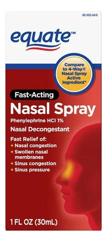 Equate Nasal Spray  Descongestión Nasal 30ml Importado