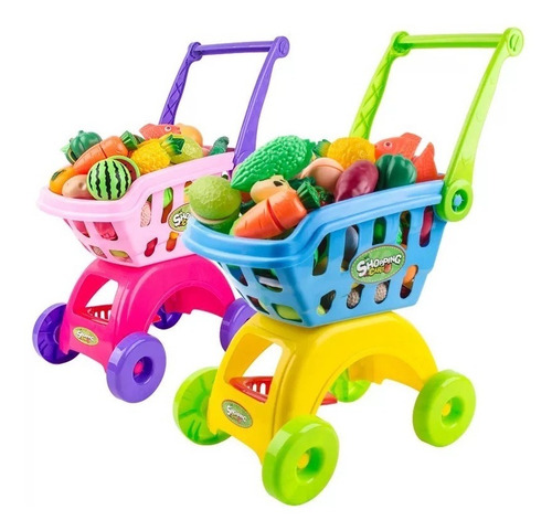 Carro De Compras Supermercado +20 Accesorios Juguete Niños