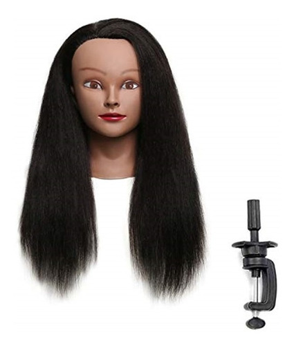 Maniqui Cabeza Cabello Natural Negro 45 Cm Armmu