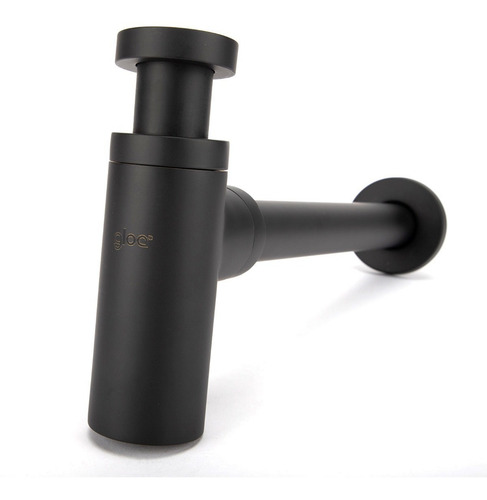 Imagen 3 de 10 de Sifon Baño Descarga Bacha Desague Bide Extensible Negro Mate