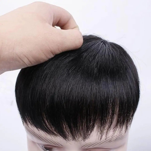 2025 Postizo Corto Y Liso Con Flequillo For Hombre, Peluca