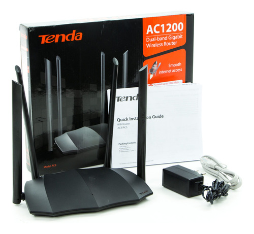 Router Tenda Dual Band Ac1200 Ac8 Gamer Fibra Optica
