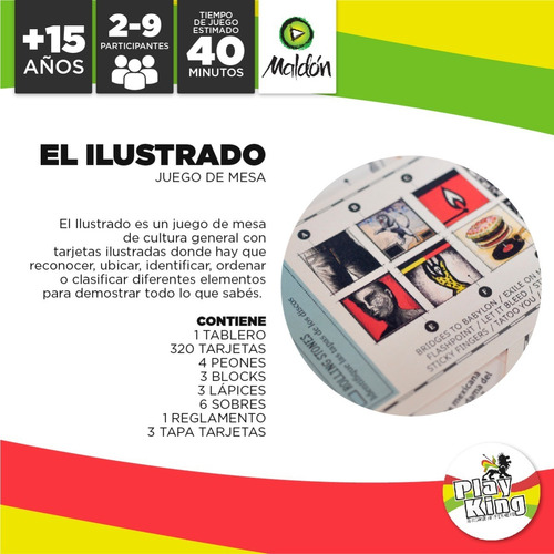 Imagen 2 de 10 de Juego De Mesa El Ilustrado Maldon Playking