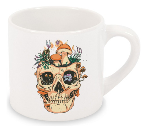 Taza Chica 6 Onzas Craneo Vintage Personalizable