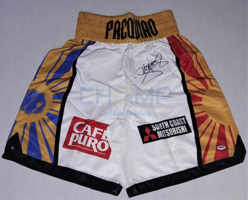 Short Firmado Manny Pacquiao Box Autografo Pacman V Bradley