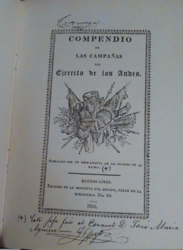 Compendio De Las Campañas De Los Ejércitos De Los Andes