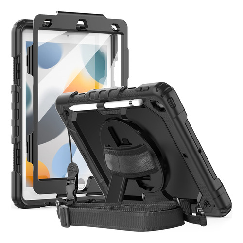 Herize Funda Para iPad De 9ª/8ª/7ª Generacion Con Protector 