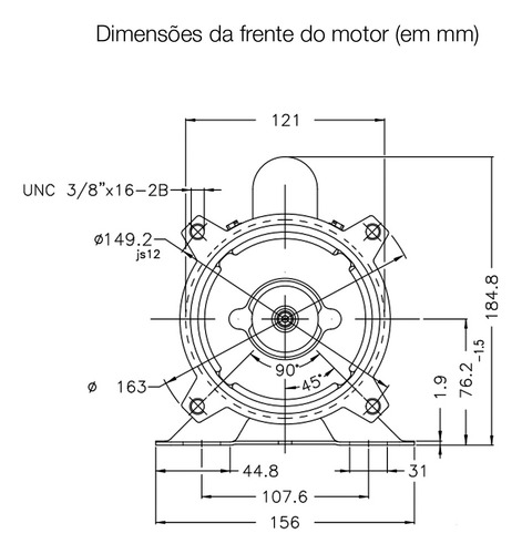 Motor Mono Weg 0,5cv 110/220v Para Bomba De Piscina Jacuzzi