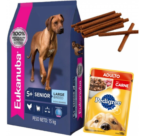 Eukanuba Senior Razas Grandes 15 Kg Con Regalo