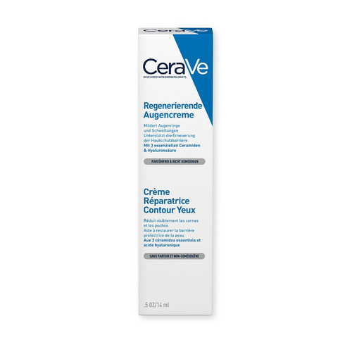 Imagen 8 de 12 de Crema Reparadora Para Contorno De Ojos CeraVe Día/Noche Para Todo Tipo De Piel De 14mL/14.2g