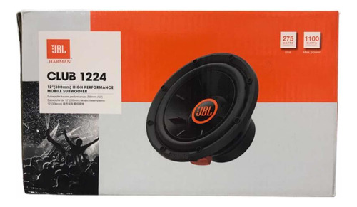 Bajo Jbl Club-1224 De 1100 Watts De Potencia 12 Pulgadas