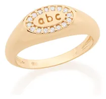 Comprar Anel Infantil Folheado Ouro Abc Formatura Rommanel 512479