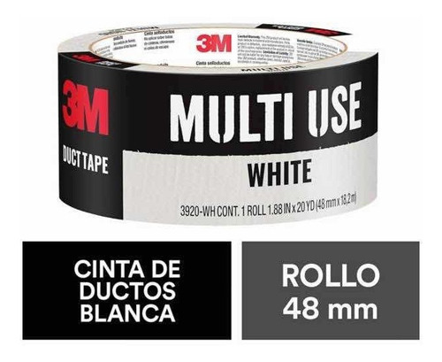  Cinta De Reparación Duct Tape  Blanco, 48 Mm X 18 M