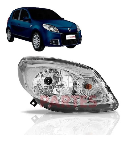 Optica Renault Sandero 2011 2012 2013 2014 Cromada Importada