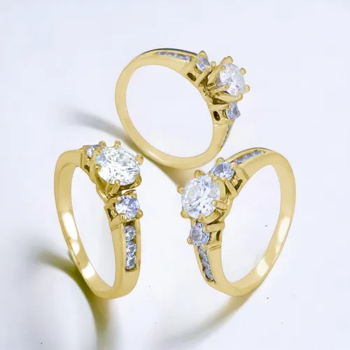 Anillos de compromiso chapa de oro hotsell