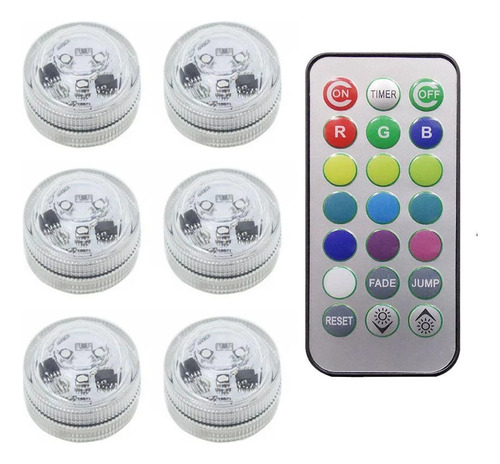 Mini Reflector Piscina Jacuzzi Fuente Led Color Con Control 