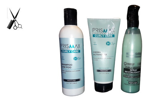 Combo Cuidado De Rulos Prismax Curly + Hairssime Care Kit 