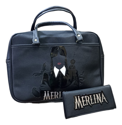 Bolsa Maletin Merlina Addams Troquelada !!