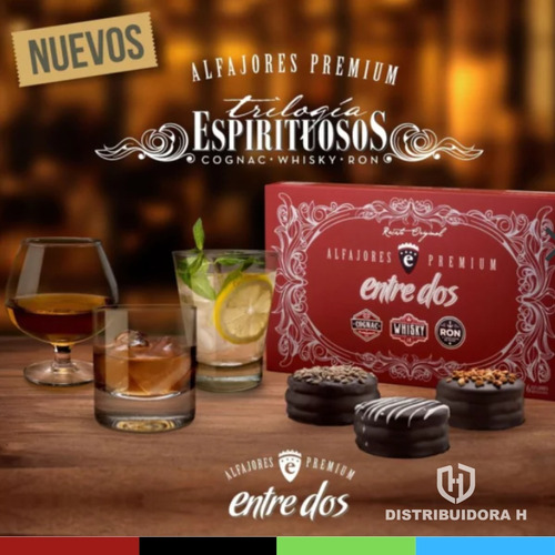 Imagen 3 de 8 de Caja 6 Alfajores Entre Dos Trilogía. Surtido Caba Y Gba