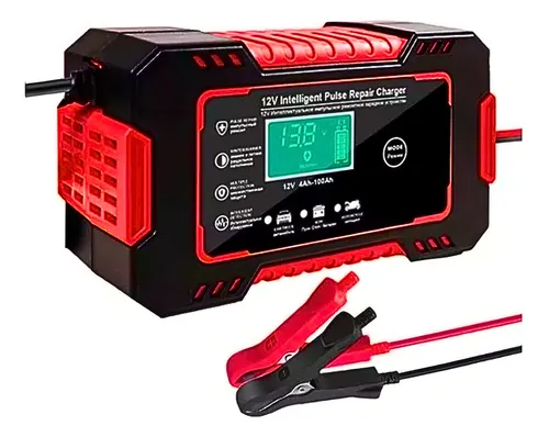 Cargador De Batería 12 V Inteligente Para Auto Y Moto 6 Amp