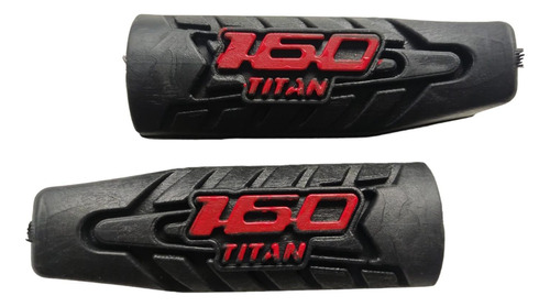 Borracha Pedal Estribo Titan Fan 160 Personalizada Vermelho