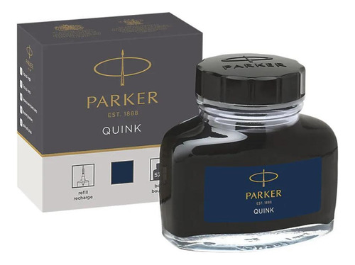 Tinta Para Caneta Tinteiro Parker Azul Negro 57ml