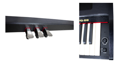 Piano Digital Versi Spring Pd-88 Cor Preto