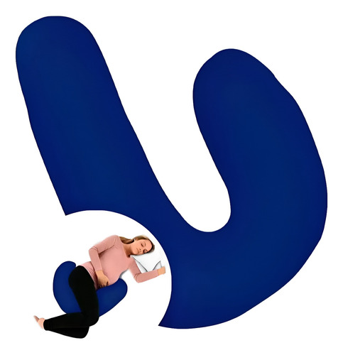 Almohada Bastón Grande Liberador De Presión De Microperlas Color Azul