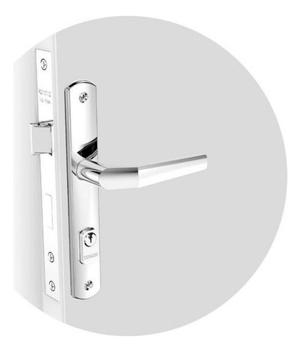 Cerradura exterior de poplina BR20 cromada Esp15 (20 x 53), color soprano