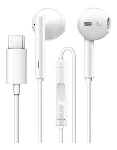 Auricular Stereo Manos Libres Huawei Classic Earphones Usb-c Color Blanco