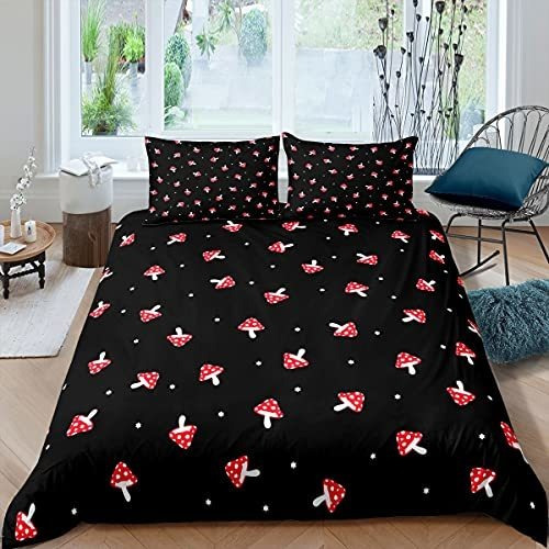 Fundas Para Edredones - Feelyou Mushrooms Duvet Cover Kids C