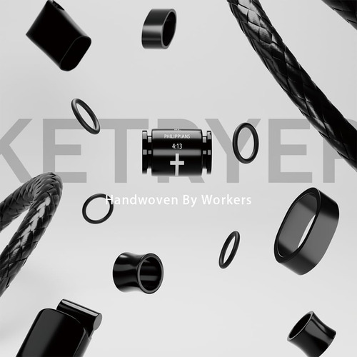 Pulsera Cruzada Ketryep Para Hombres, Verso Bíblico